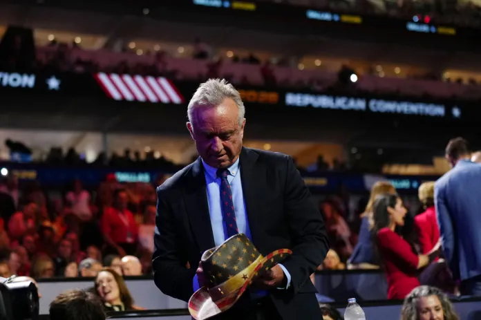 Health and Human Services Secretary Robert F. Kennedy Jr. signs autographs at the Republican convention.