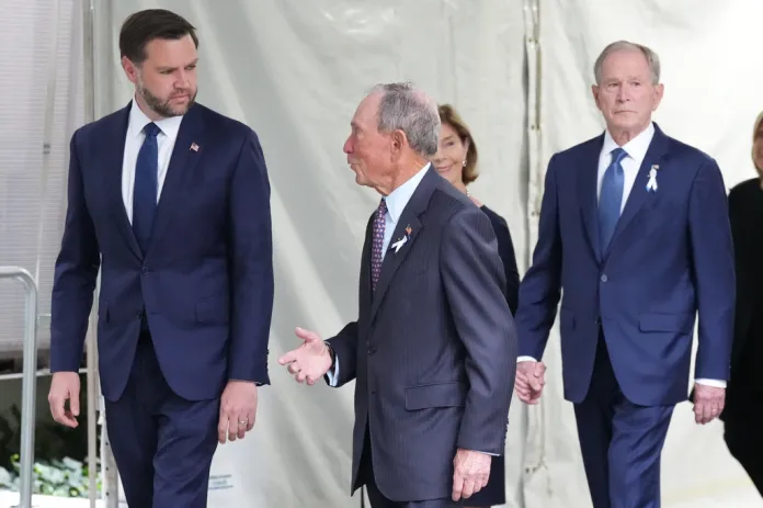 9/11 widow calls for justice against Saudi Arabia in front of Vance at memorial