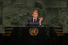 Emmanuel Macron decries ‘law of the jungle’ in call for global commitment to UN