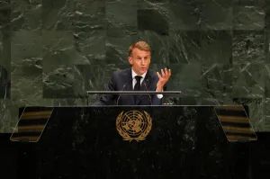Emmanuel Macron decries ‘law of the jungle’ in call for global commitment to UN