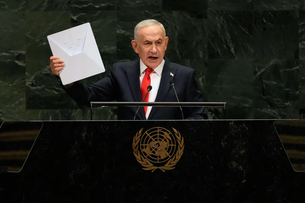 Netanyahu fires in all directions at UN, rebuking critics for ‘lies about my country’ as scores of delegates walk out