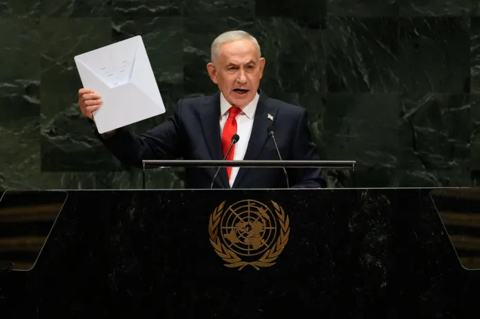 Netanyahu fires in all directions at UN, rebuking critics for ‘lies about my country’ as scores of delegates walk out