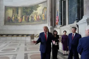 Trump and Xi compare histories during National Archives visit