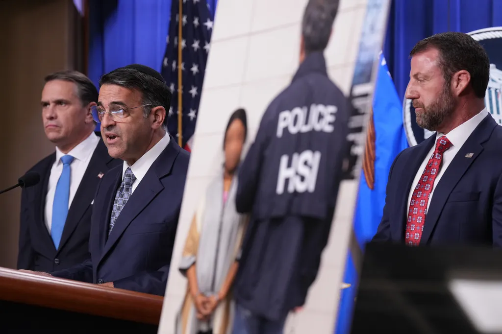 Daniel Rosen, U.S. Attorney for the District of Minnesota, speaks during a news conference.