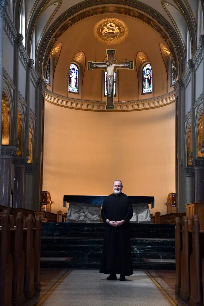 Father Maximilian Maxwell in the St. Vincent Basilica in Latrobe, Pennsylvania.
