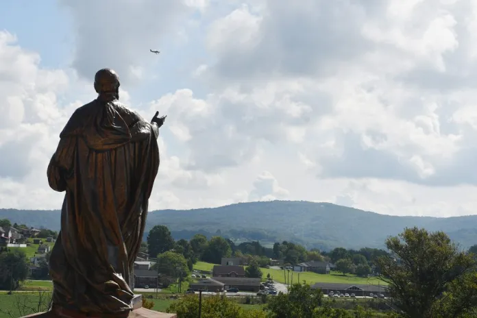 Statue outside St. Vincent Basilica.