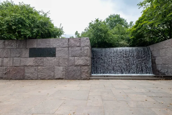 The Franklin Delano Roosevelt Memorial in Meridian Park in Washington, D.C.
