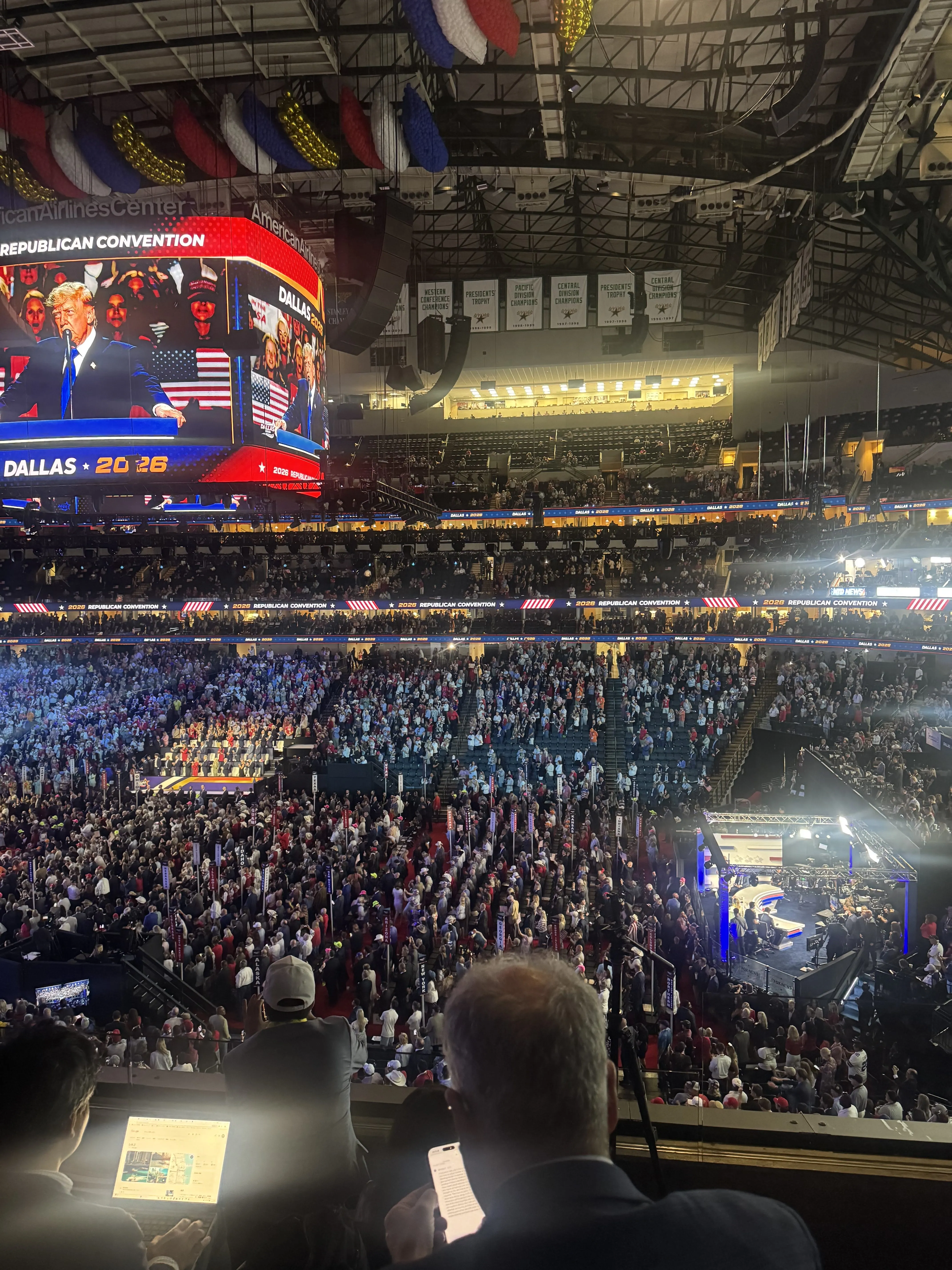 Trump says room is ‘packed’ despite empty seats