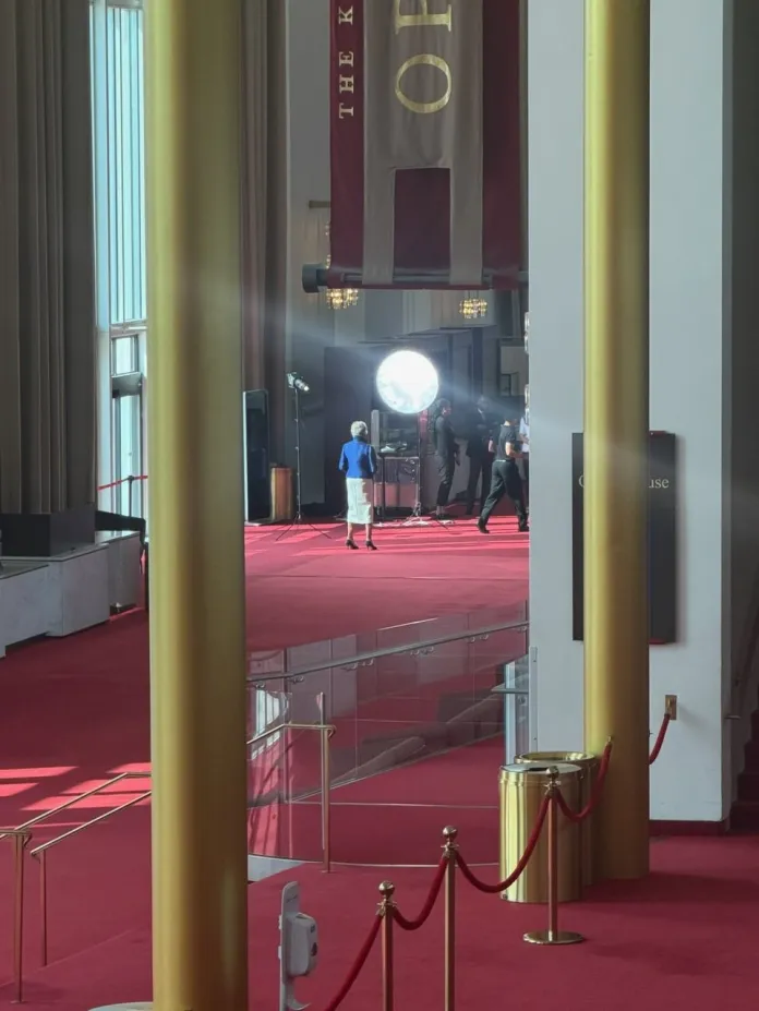 Rep. Joyce Beatty (D-OH) standing the Kennedy Center
