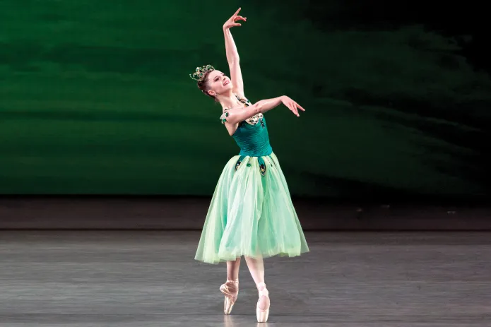 Indiana Woodward in George Balanchine’s Emeralds from "Jewels." (Photo by Erin Baiano)