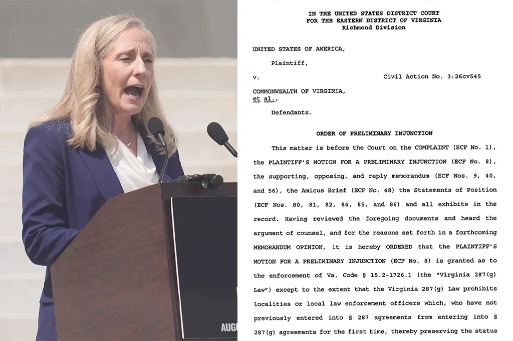 Federal judge blocks Spanberger’s sanctuary law as ICE arrests surge