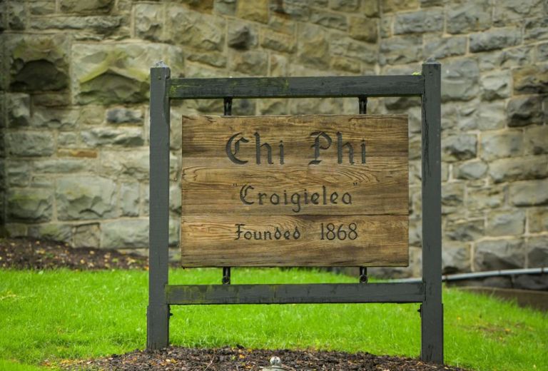 A sign for the fraternity at Cornell.