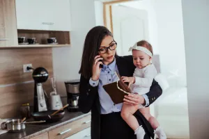 Most mothers work. But 50 hours in the cubicle with the child in daycare is not the norm