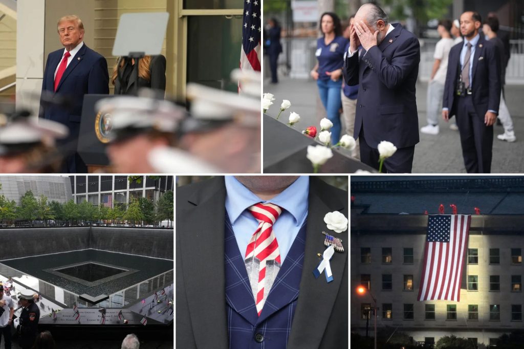 In pictures: Trump, Bush, and more pay their respects at 9/11 ceremonies across three sites on 25th anniversary