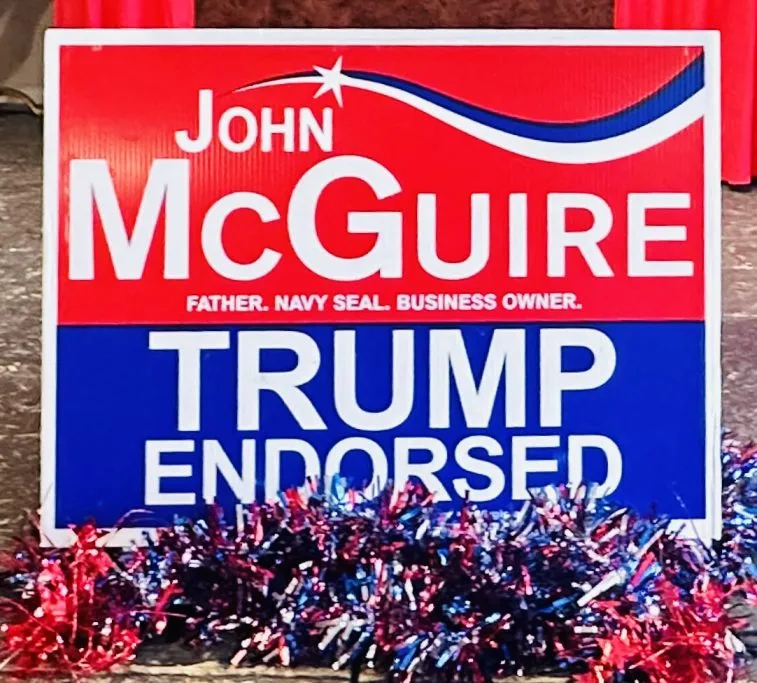 John McGuire touts his Trump endorsement as safe red seat suddenly looks shakier