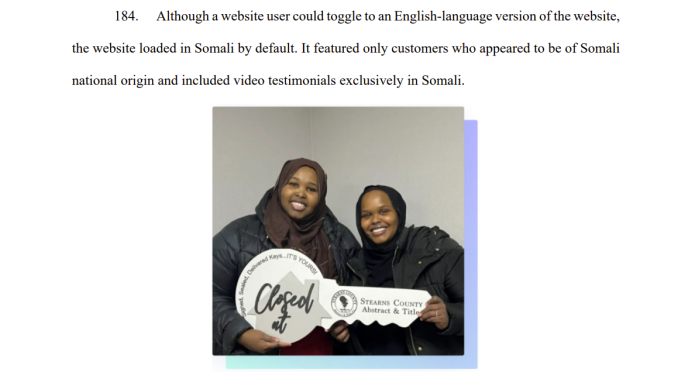 CD4’s website allegedly featured images of Somali homebuyers happy with their purchase. (Minnesota Attorney General’s Office)
