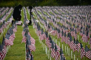 Under a vivid blue sky, a Pennsylvania field whispers the names of the fallen