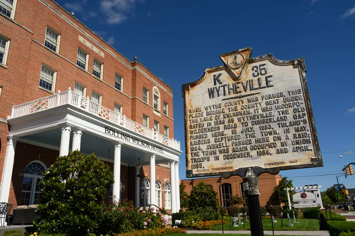 A marker in Wytheville.