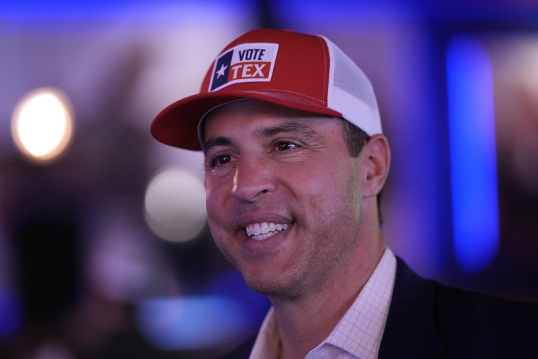 Former Texas Rangers All-Star baseball player Mark Teixeira, who is running for congress, makes a campaign stop in San Antonio, Friday, Feb. 13, 2026.