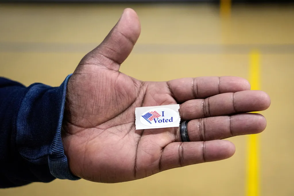 An "I voted" sticker.