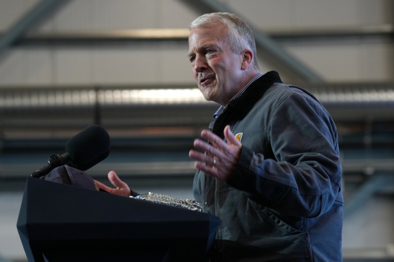 Dan Sullivan speaks at a rally