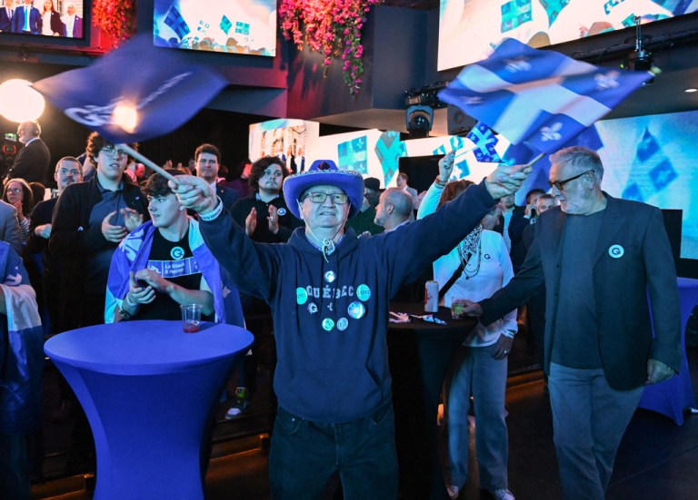 Parti Quebecois supporters.