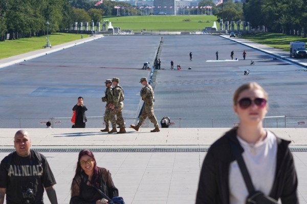 Trump says work on the Reflecting Pool is almost done after six months