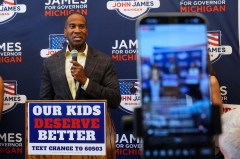 Michigan GOP gubernatorial candidate John James skips Vance rally, citing debate prep