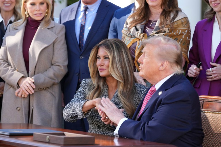 President Donald Trump and first lady Melania Trump