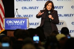 Kamala Harris urges Wisconsin women to ‘turn anger into action’ at Crowley rally