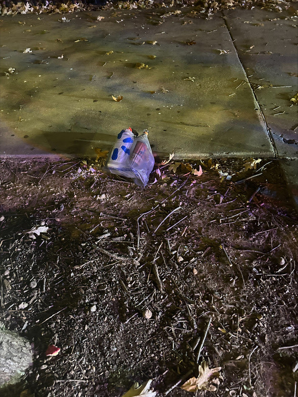 A photo shows a device authorities identified as a makeshift bomb meant to damage an immigration facility in Atlanta, Georgia, on Oct. 20, 2026. (Image credit: Department of Homeland Security)