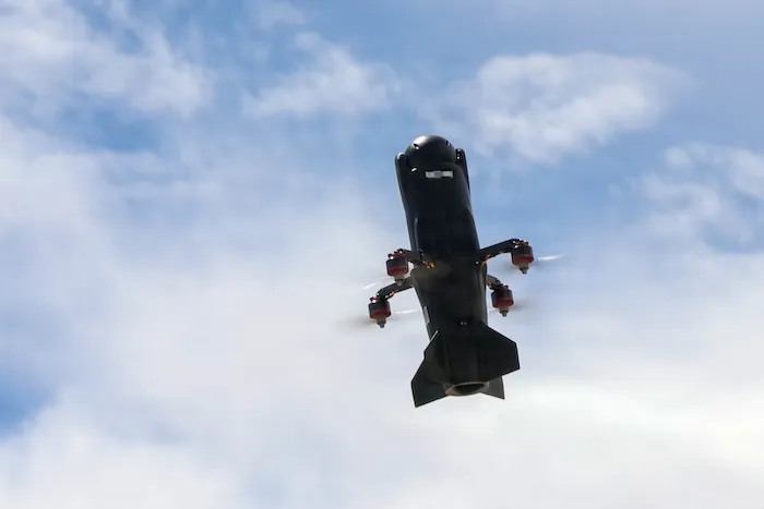 A member of Harmattan flies a drone during exercise Falcon Peak at Cibola Range Location JERC Two, Yuma Proving Ground, Arizona, Sept. 21, 2026.