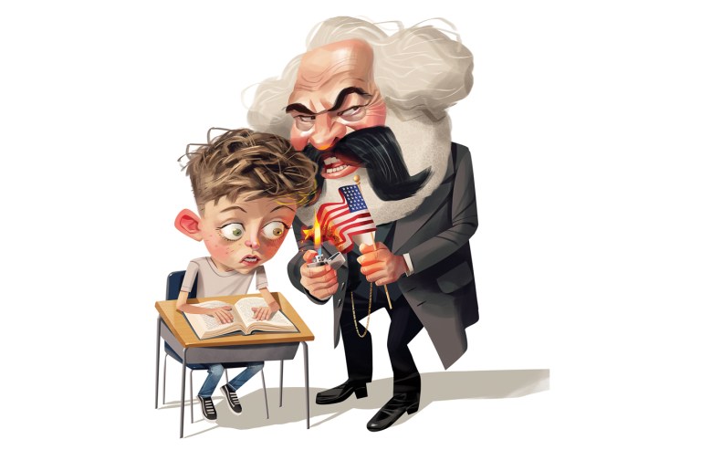 Teachers unions magazine illustration