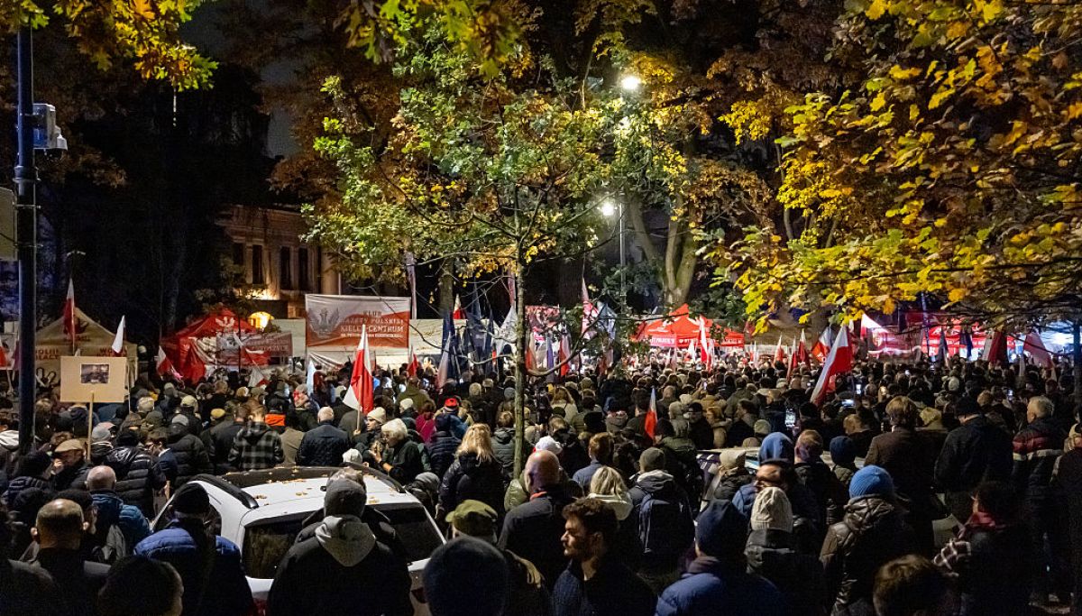 Polish president forces his way into high court after dramatic return as supporters clash with police