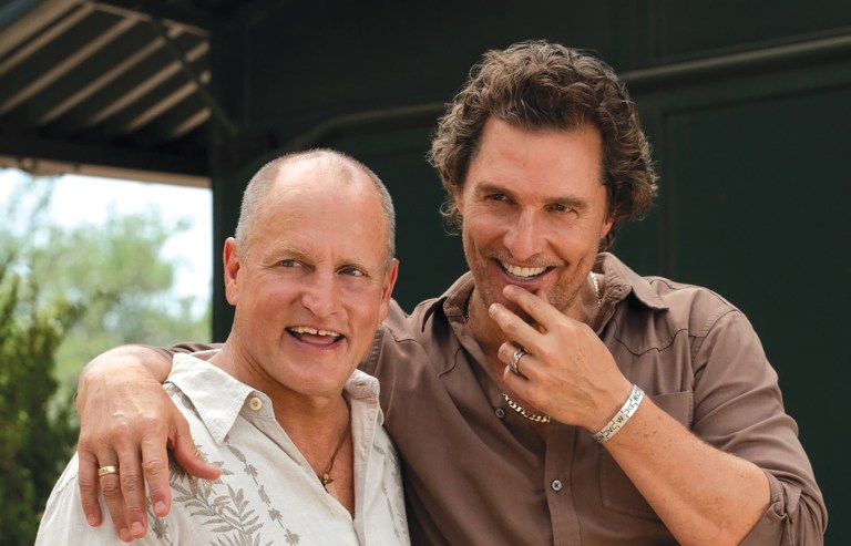 Woody Harrelson and Matthew McConaughey in "Brothers." (Apple TV)