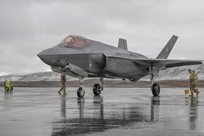 An F-35A Lightning II assigned to the 115th Fighter Wing, Wisconsin Air National Guard, operates out of Pituffik Space Base, Greenland, Sept. 10, 2026. The Arctic Region is an austere and demanding environment that tests the operational abilities of USNORTHCOM; iterations of Operation ARCTIC VANGUARD aid in developing resiliency and consistency in these environments. (U.S. Air National Guard photo by Master Sgt. Mary Greenwood)