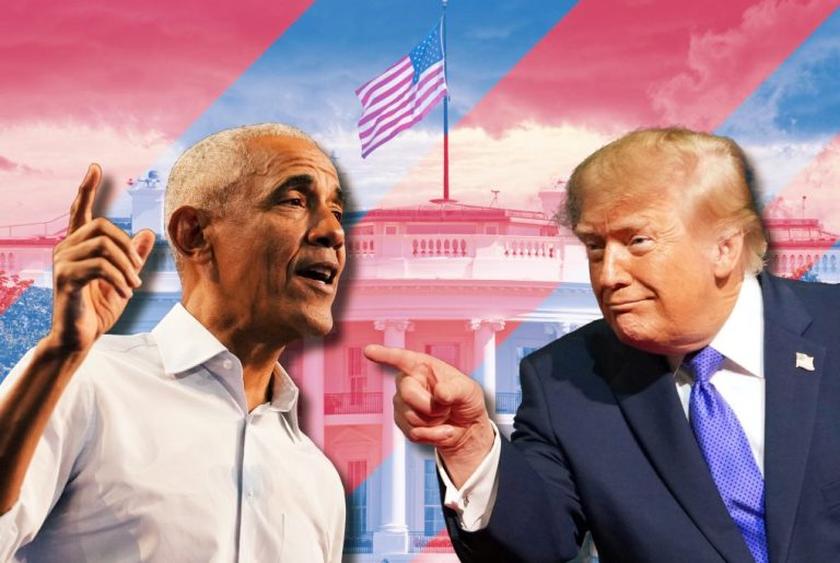 Obama and Trump 2028 white house