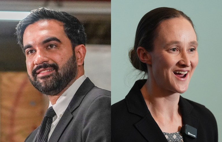 New York City Mayor Zohran Mamdani (left) and Seattle Mayor Katie Wilson (right) (Ryan Murphy/AP; Lindsey Wasson/AP)
