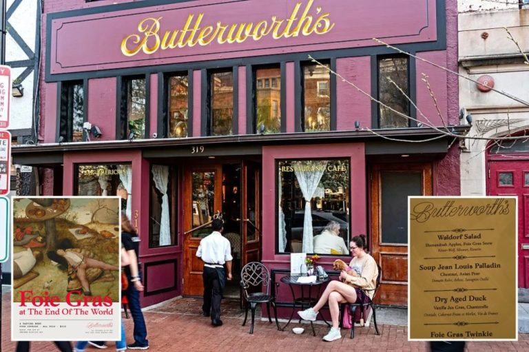 Butterworth's facade (main image Scott Suchman for The Washington Post via Getty Images); inset images from the Foie Grass night