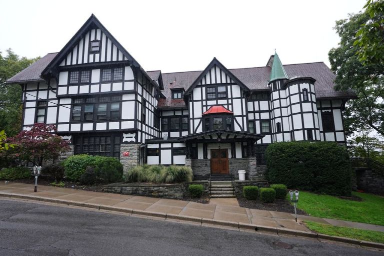 The Chi Phi fraternity house on Cornell University's campus in New York.