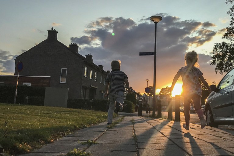 children walking