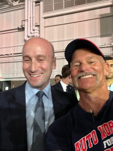 Stephen Miller, the White House deputy chief of staff, is pictured with Brian Pannebecker. (Photo provided by Brian Pannebecker)